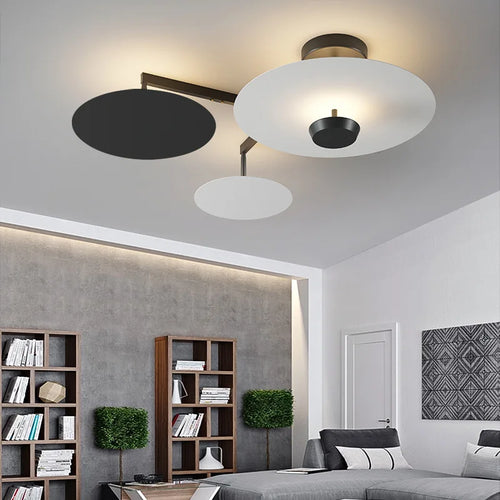 lustre rond avec télécommande gradation pour déco art salon