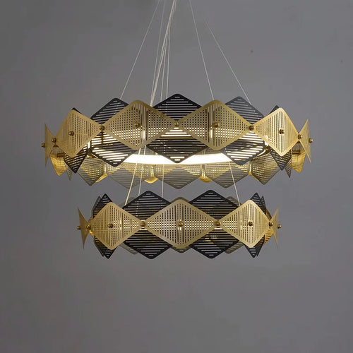lustre post-moderne en acier inoxydable suspension led minimaliste italienne