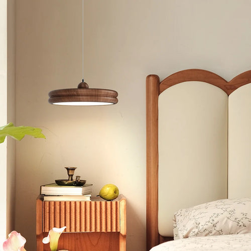lustre médiéval lampe bar style japonais en rondins suspendue - vue 6 sur 11