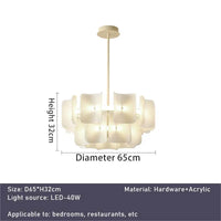 Newly designed LED chandelier, fingerprint chandelier, luxurious living room, bedroom, villa, hotel lobby, bright acrylic chandelier