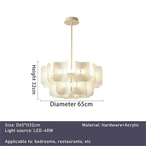 Newly designed LED chandelier, fingerprint chandelier, luxurious living room, bedroom, villa, hotel lobby, bright acrylic chandelier