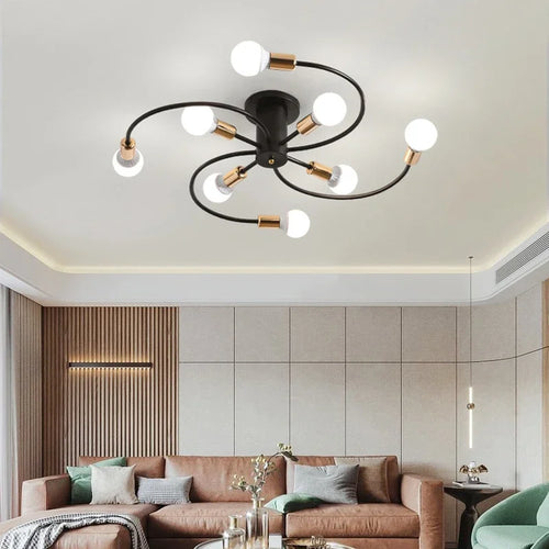 Minimalist Nordic ceiling light ideal for living room, restaurant or children's room - vue 3 sur 16