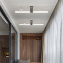 Minimalist nordic LED strip chandelier with creative style