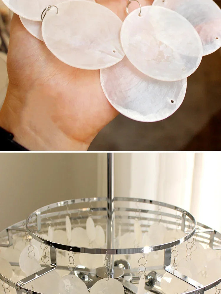 lustre en coquillage style français pour intérieur élégant - vue 6 sur 10