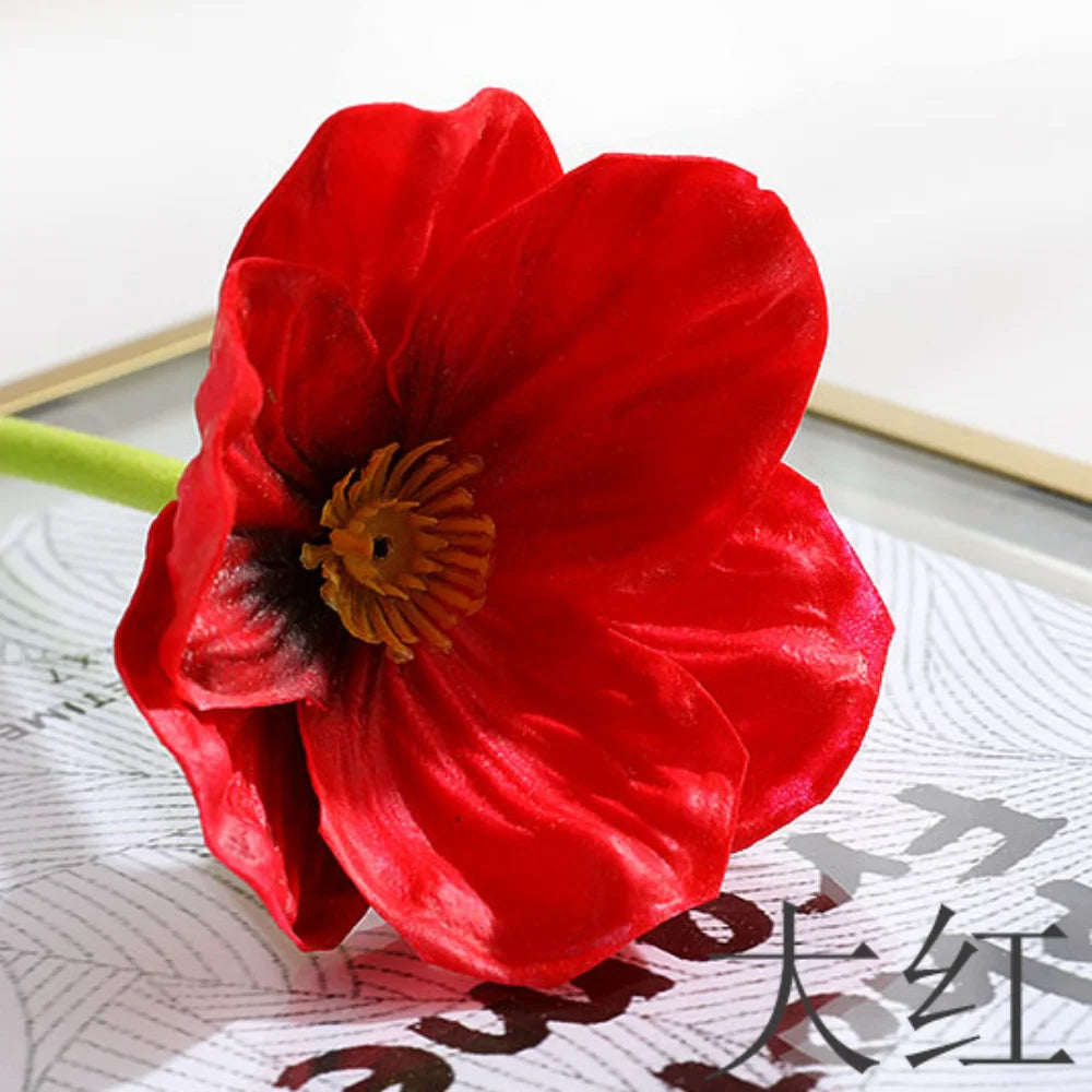 fleur de pavot artificielle pour décoration de mariage et intérieure - vue 11 sur 14