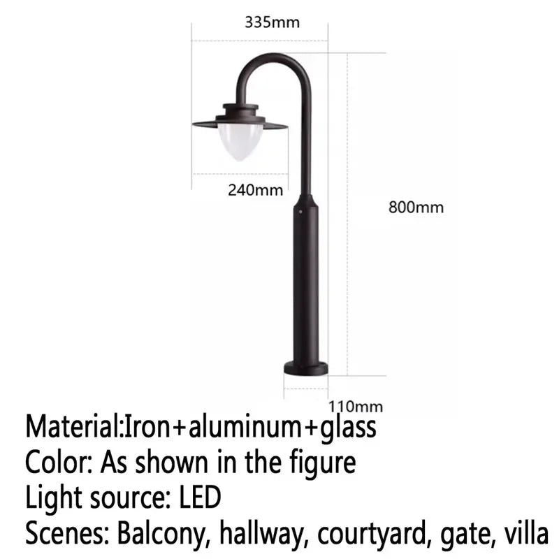 Contemporary outdoor LED lamp for garden and courtyard - vue 12 sur 47