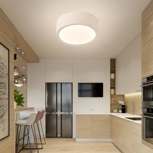 Minimalist multicolour LED ceiling light decorative indoor round or square - vue 2 sur 14