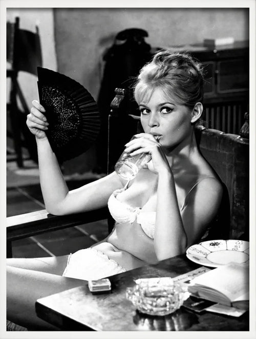 affiche artistique femmes buvant vin et mangeant spaghettis décoration murale