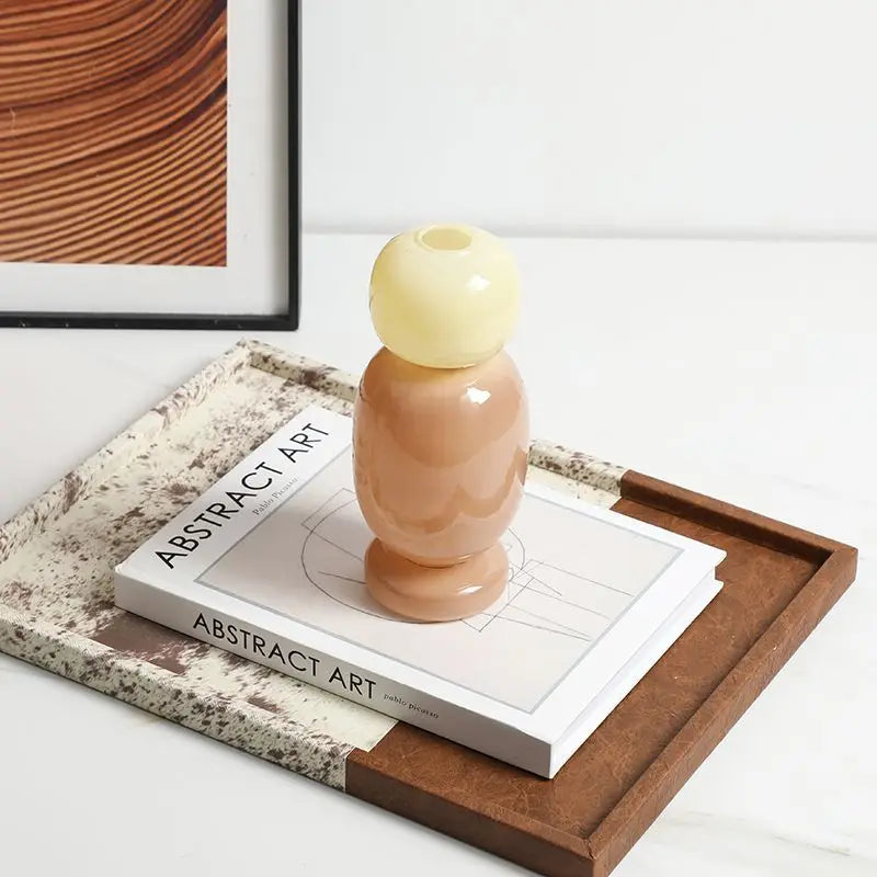 vase en verre géométrique pour décoration artisanale et florale - vue 5 sur 8