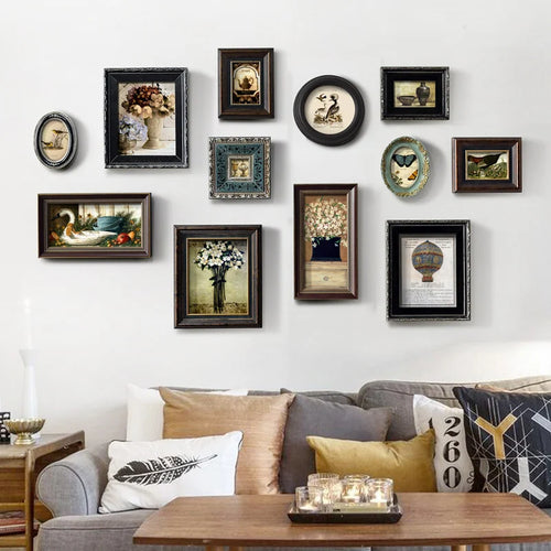 cadre photo rétro en bois pour décoration intérieure - vue 10 sur 16