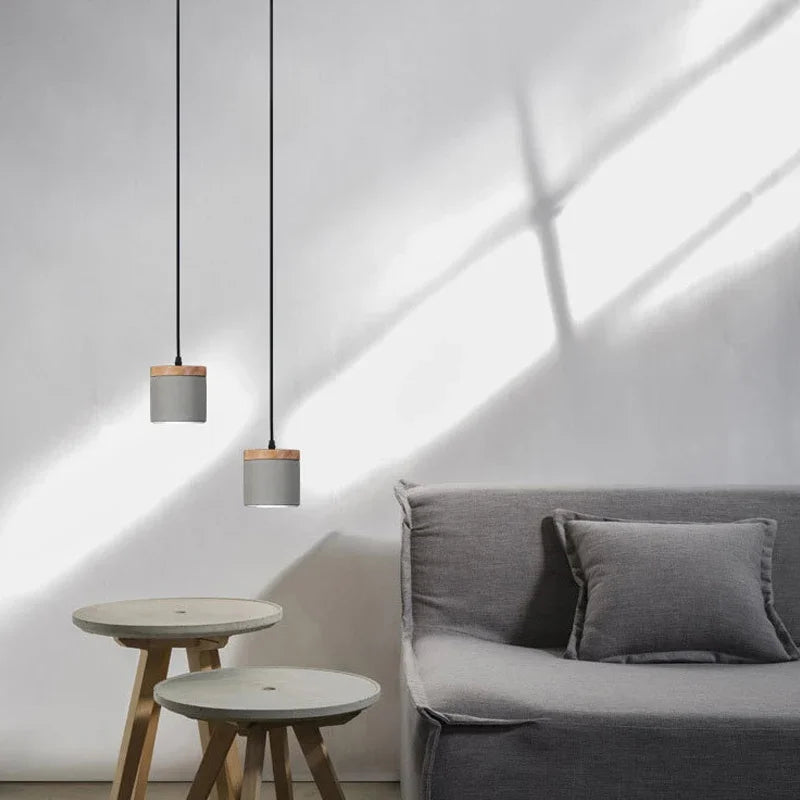 suspension rétro industrielle en béton pour décoration intérieure - vue 6 sur 7