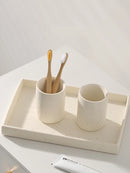 Wabi-Sabi-Electric Toothbrush Holder Set, Bathroom Toothbrush Cup, Vanity Desktop Storage Tray, Home Decoration