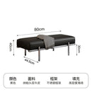 Stainless Steel Shoe Changing Bench, Long Stool, Italian Minimalist Leather, Bed-End Seat, Light, Luxury