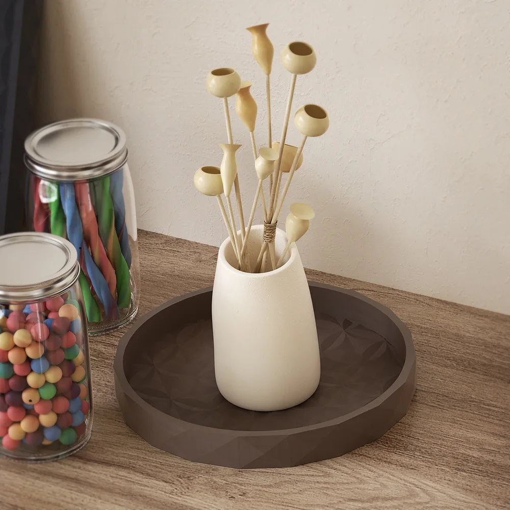 plateau en béton pour rangement et décoration artisanale sous-verre - vue 5 sur 10