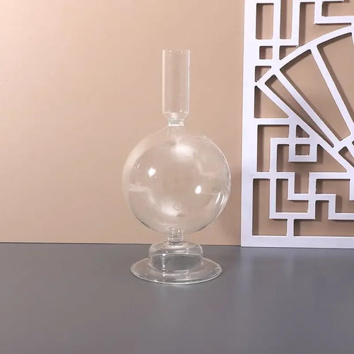 bougeoir en verre pour décoration de mariage et centre de table - vue 25 sur 29