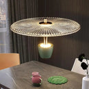 suspension led rond acrylique avec cordon réglable