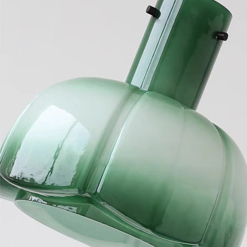 suspension en verre nordique avec motif de bourgeon de fleur - vue 6 sur 14