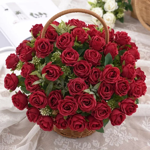 bouquet de roses artificielles pour mariage et décoration