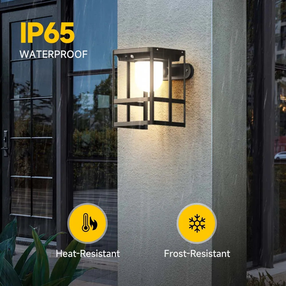 Lampes solaires LED extérieur extérieur applique éclairage capteur de mouvement contrôle de la lumière jardin pays Villa balcon décoration applique murale - vue 4 sur 8