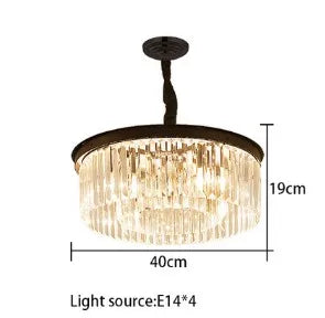lustre en cristal suspendu pour éclairage intérieur design élégant - vue 22 sur 22
