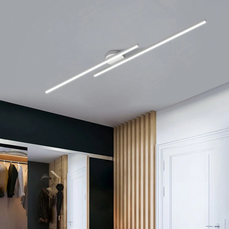 Plafonnier minimaliste à longue bande - vue 6 sur 24