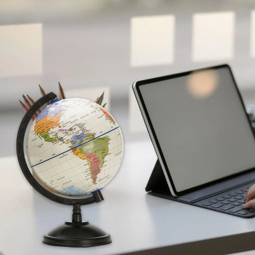 5.59Inch Desktop World Globes with Stand, 360 Rotating Educational World Globes - vue 3 sur 7