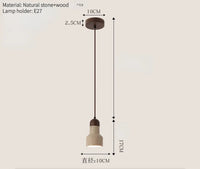 suspension en marbre travertin luminaire décoratif d'intérieur longueur réglable