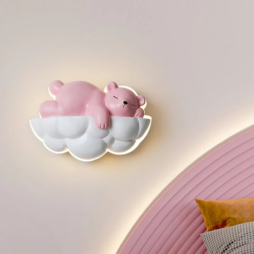 applique murale ours polaire lumineuse pour enfants avec télécommande