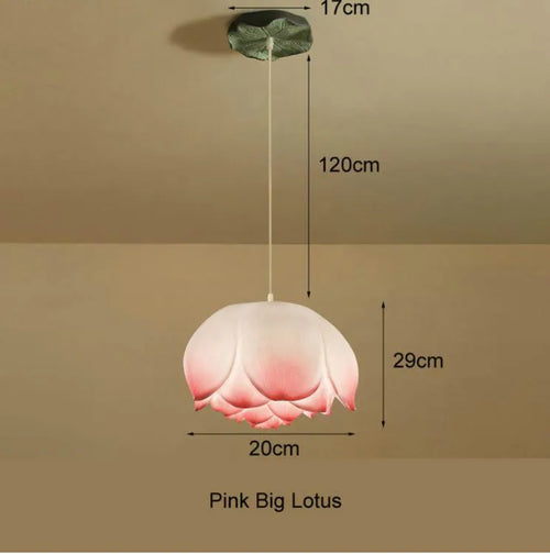Suspension fleur Lotus style rétro LED - vue 10 sur 22