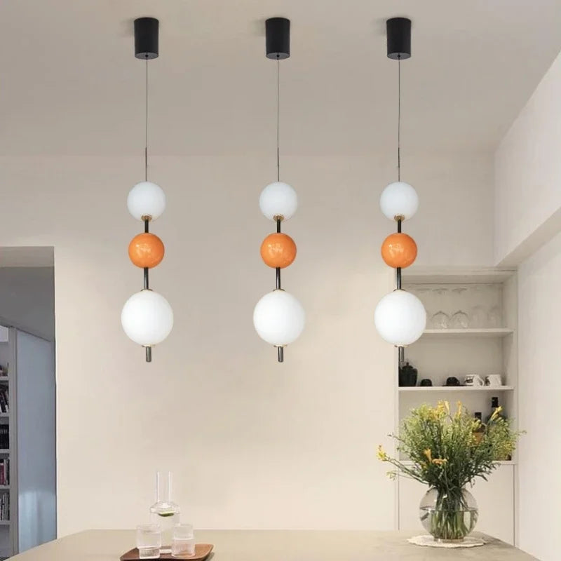 Glass Ball LED Pendant Light Ceiling Suspension Hanging for Living Dining Room Bedroom - vue 5 sur 12