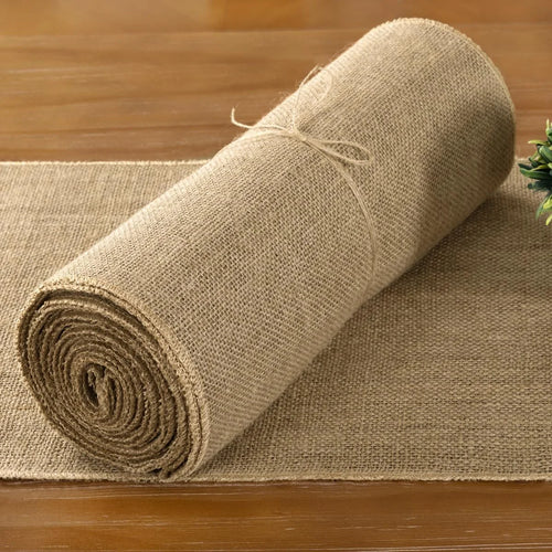 Chemin de table jute naturelle style rustique ferme