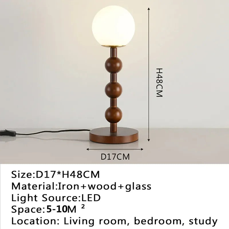 Modern desk lamp, retro creative living room, study room, villa, hotel bedroom, interior decoration, glossy LED bedside lamp - vue 21 sur 21