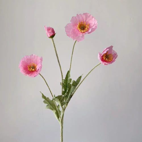 bouquet de fleurs artificielles pavot pour décoration maison jardin fête - vue 21 sur 26