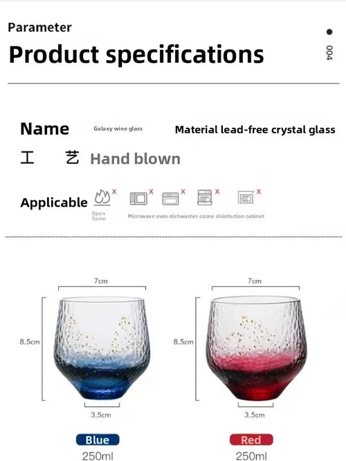 Verre japonais motif ciel étoilé style yachiyo premium