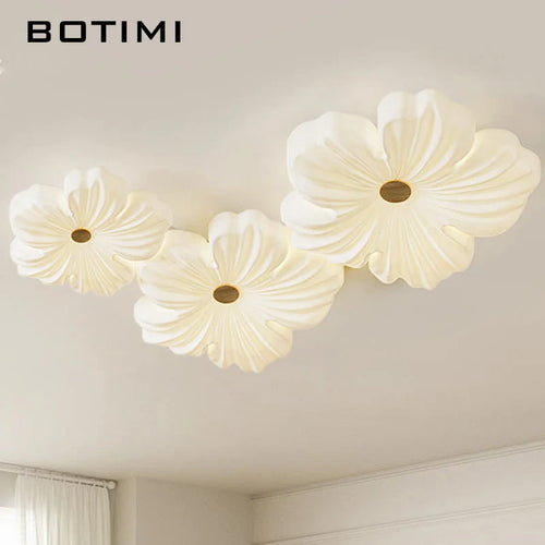 Plafonnier Fleurs Modernes Montage Surface Blanc - vue 2 sur 10