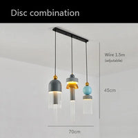 Modern nordic minimalist iron and glass pendant light