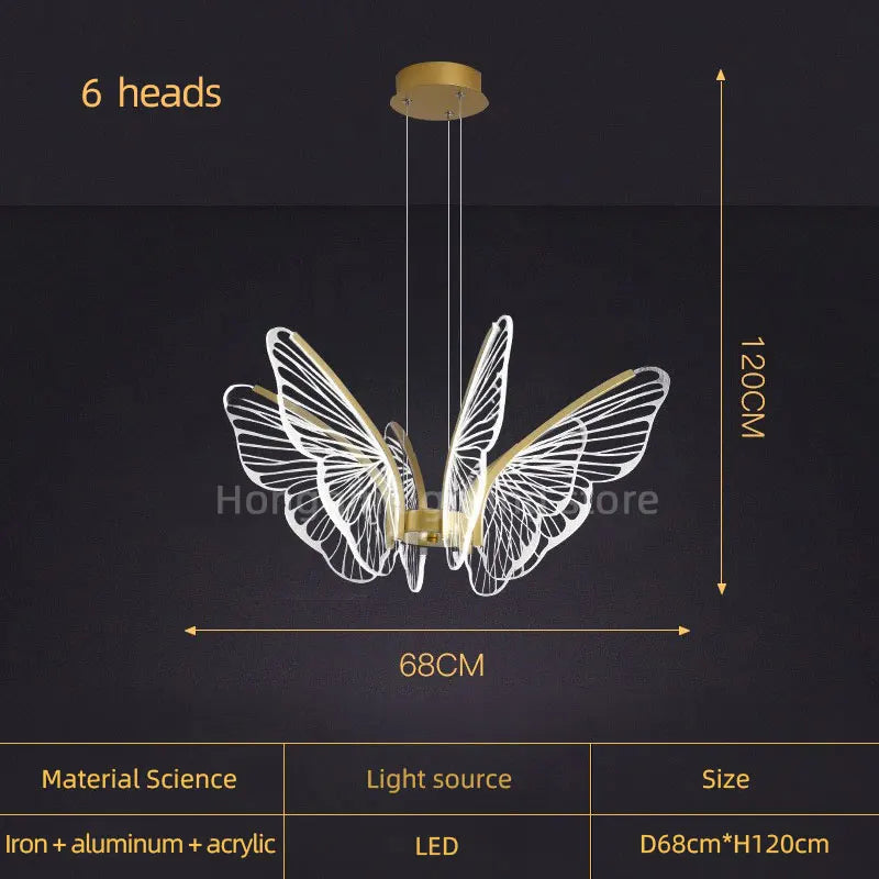 lustre nordique moderne à led design créatif décoratif - vue 8 sur 9