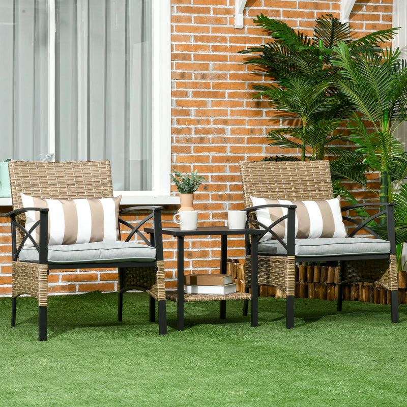 ensemble de jardin rotin avec table et chaises
