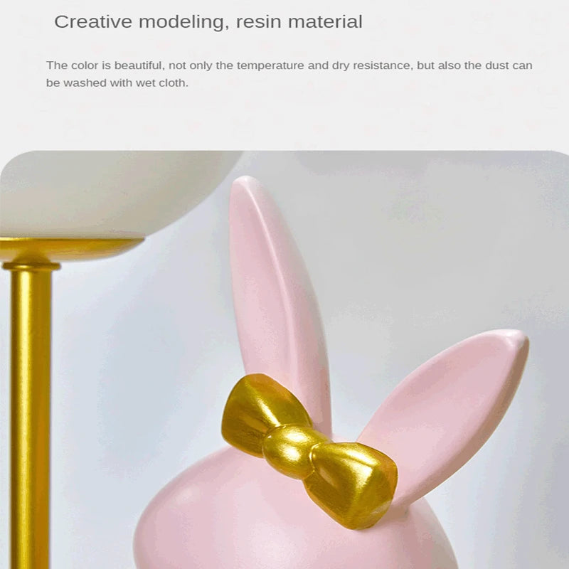 lampe de table design nordique luxe en forme de lapin - vue 7 sur 10