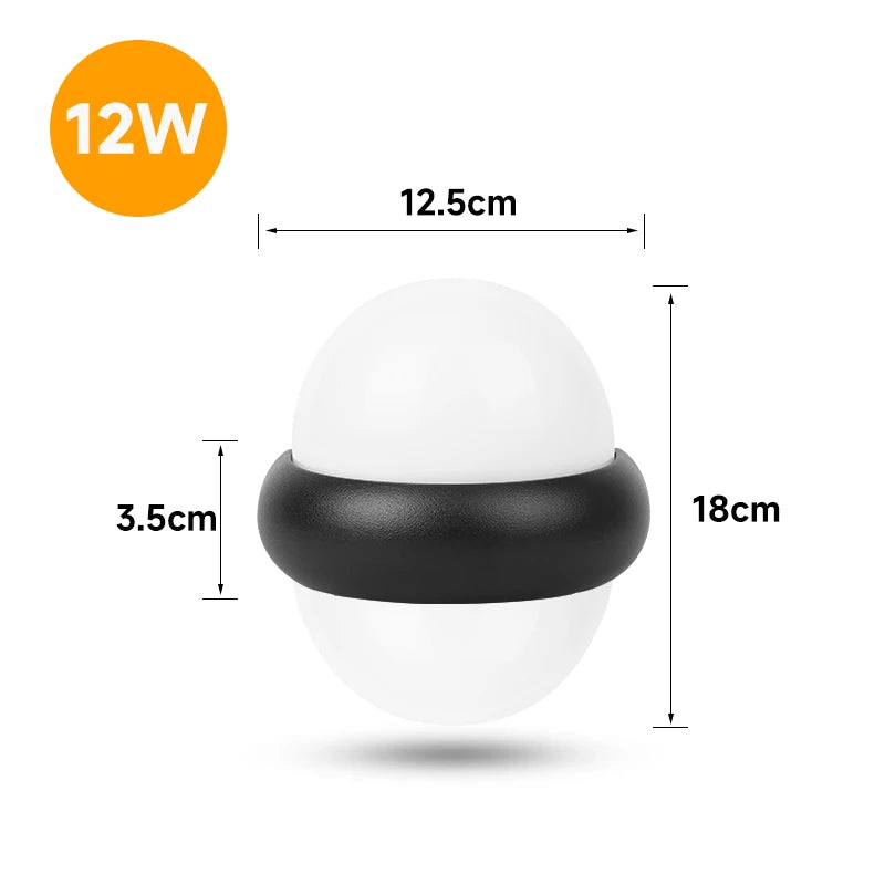 applique murale led étanche pour extérieur et jardin - vue 5 sur 8