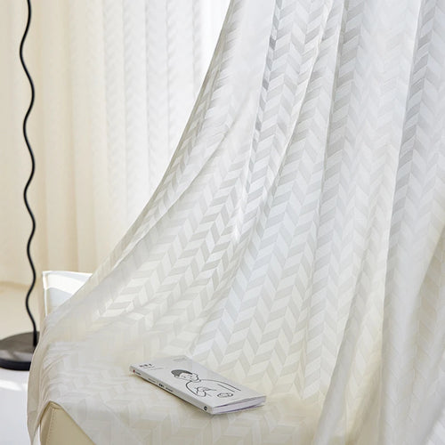 Voilage rideau léger style japonais pour salon chambre - vue 5 sur 16