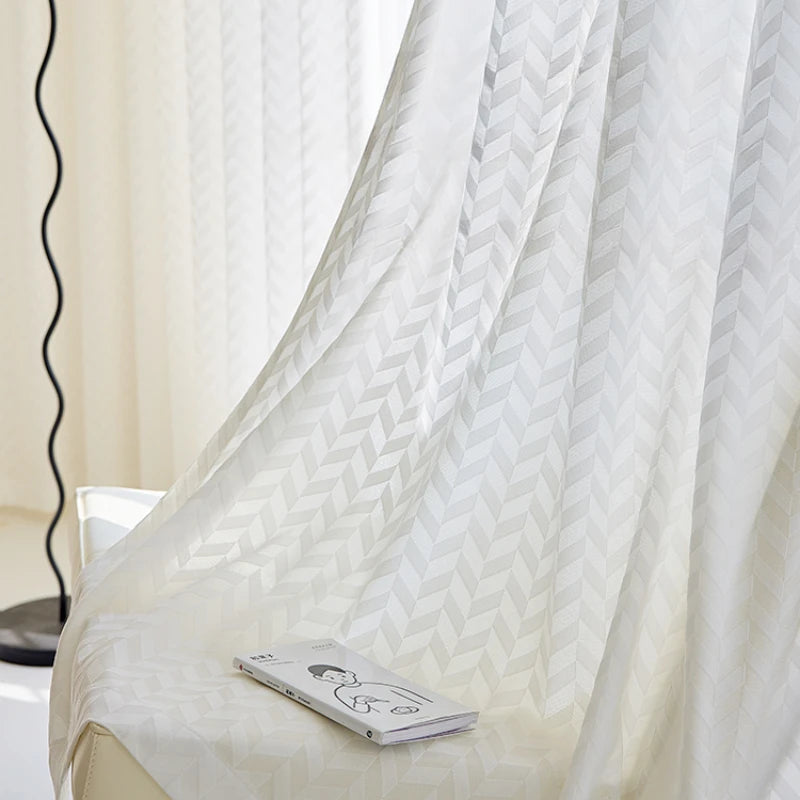 Voilage rideau léger style japonais pour salon chambre - vue 4 sur 16