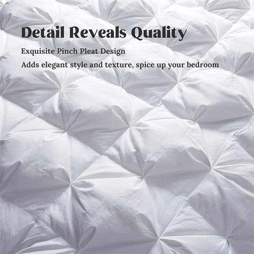 3D Bread White Goose Down Filler Comforter King Queen Size Duvet Insert, 100% Cotton Cover, All Seasons Quilt Thicken Blanket - vue 5 sur 11