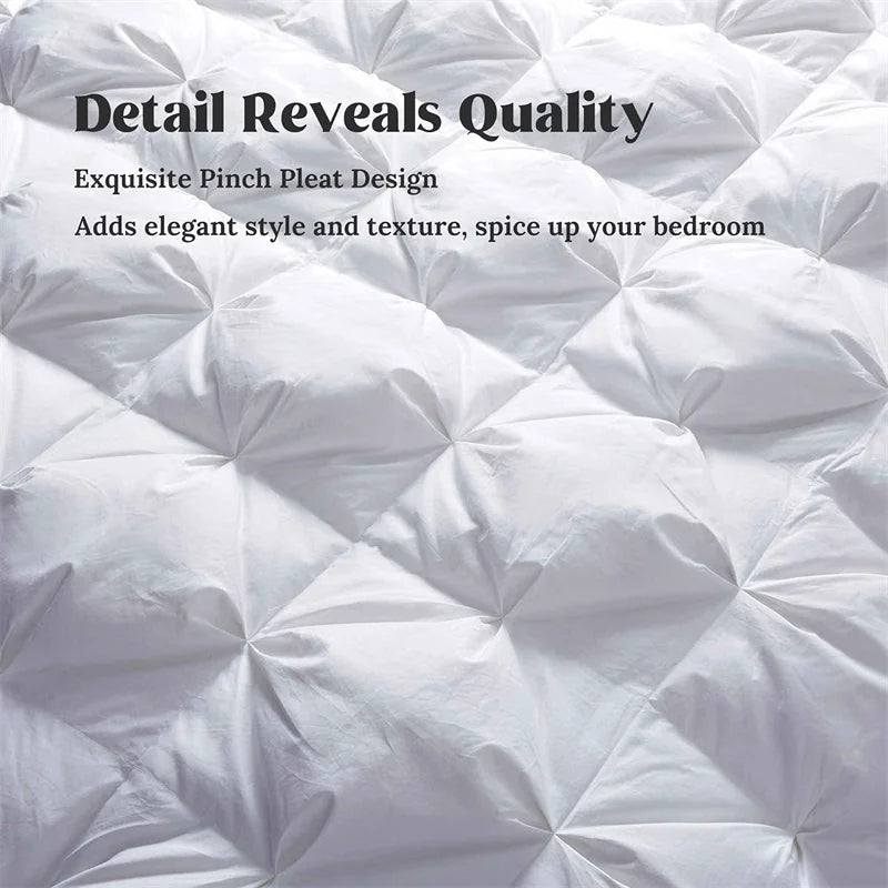 3D Bread White Goose Down Filler Comforter King Queen Size Duvet Insert, 100% Cotton Cover, All Seasons Quilt Thicken Blanket - vue 4 sur 11