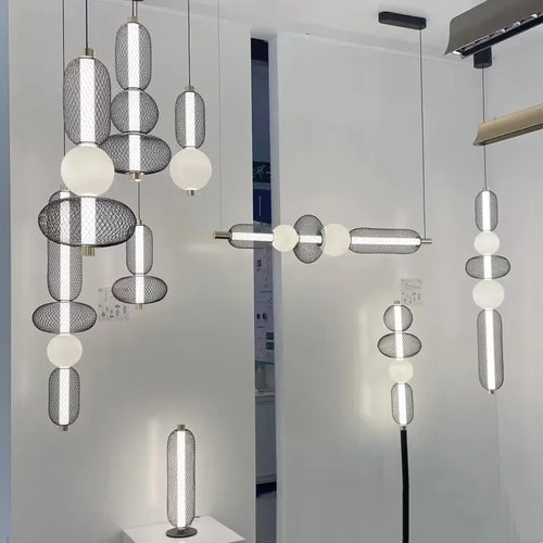 Minimalist nordic designer chandelier for bars and restaurants - vue 8 sur 19