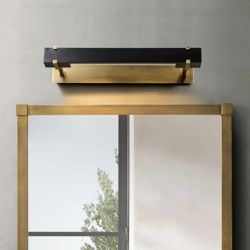 Applique murale en cuivre avec miroir - vue 3 sur 8