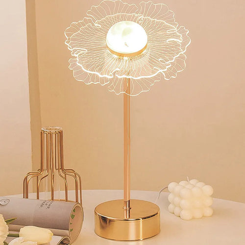 Lampe de table rétro or acrylique papillon LED lampe de bureau hôtel villa art décor LED lampe de table salon chevet LED veilleuses - vue 3 sur 14