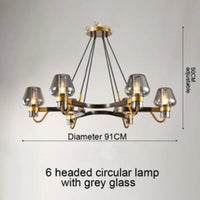 Suspension LED en verre post-moderne