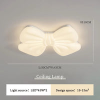 plafonnier led à nœud romantique pour petite fille