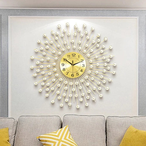 horloge murale en métal design créatif et silencieuse